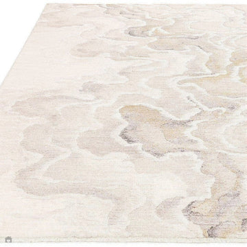Seville 02 Setas Modern Abstract Distressed Hi-Low Textured Soft-Touch Space-Dyed Polyester Low Profile Short Pile Beige/Natural/Cream/Grey/Multi Rug-Asiatic Carpets-Rug Love - The Most Loved Rug Store
